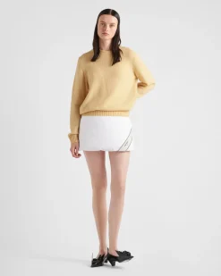 Mujer Prada TEJIDOS DE PUNTO^Jersey De Lana Y Cachemir Con Cuello Redondo