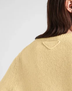 Mujer Prada TEJIDOS DE PUNTO^Jersey De Lana Y Cachemir Con Cuello Redondo