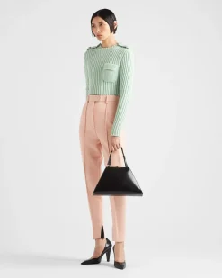 Mujer Prada TEJIDOS DE PUNTO^Jersey De Lana Y Cachemir Con Cuello Redondo