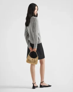 Mujer Prada TEJIDOS DE PUNTO^Jersey De Lana Y Cachemir Con Pedrería