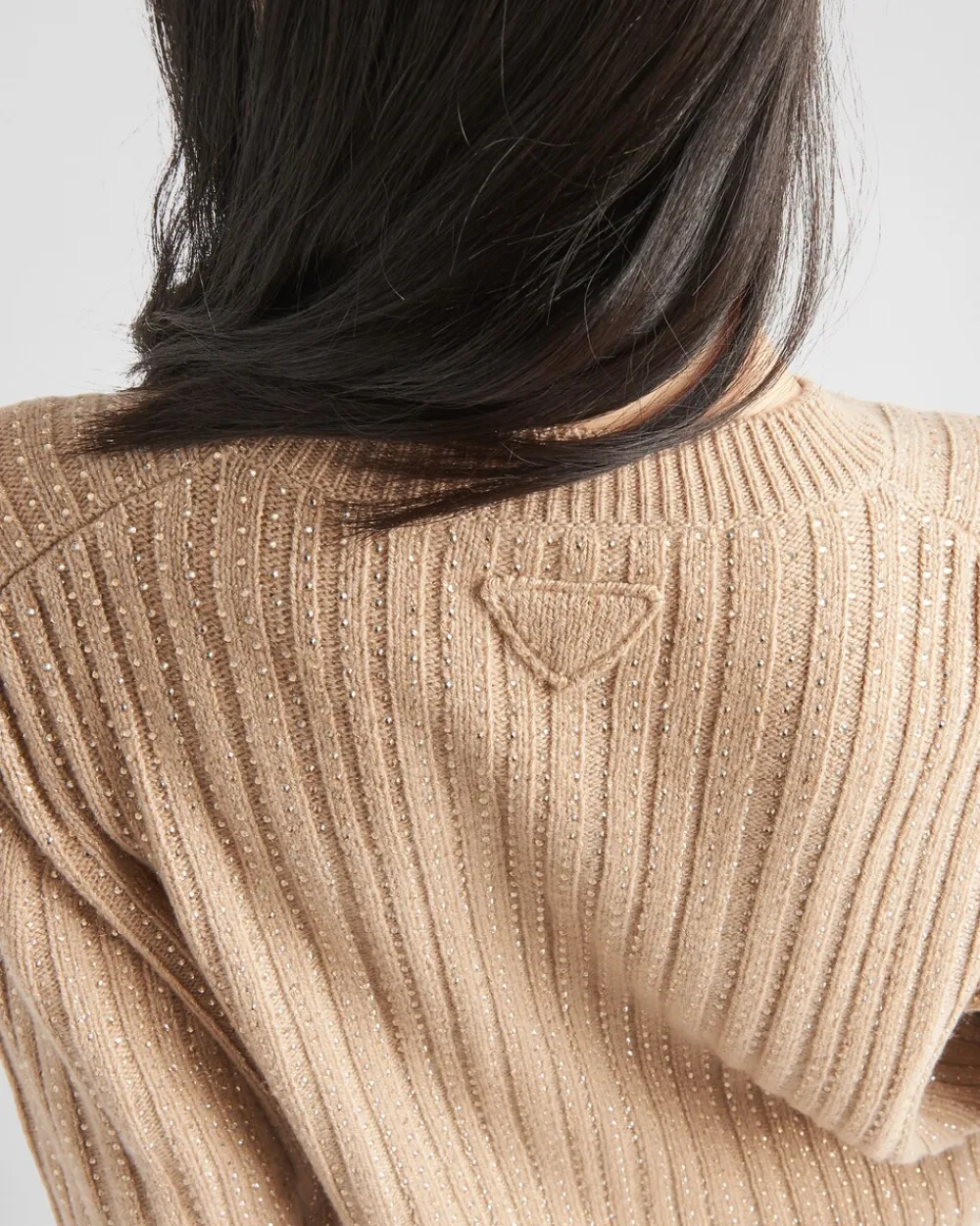 Mujer Prada TEJIDOS DE PUNTO^Jersey De Lana Y Cachemir Con Pedrería