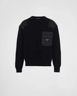 Hombre Prada TEJIDOS DE PUNTO^Jersey De Lana Y Re-nylon