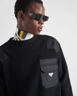 Hombre Prada TEJIDOS DE PUNTO^Jersey De Lana Y Re-nylon