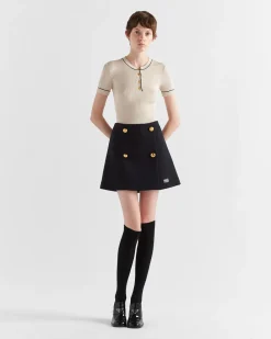 Mujer Prada TEJIDOS DE PUNTO^Jersey De Manga Corta De Seda