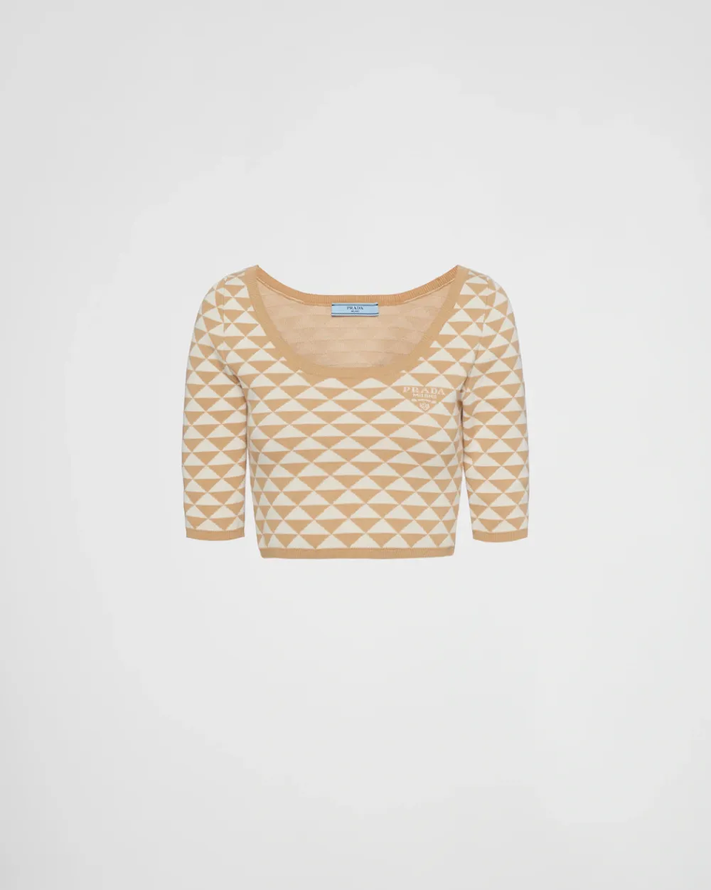 Mujer Prada TEJIDOS DE PUNTO^Jersey De Punto Jacquard De Algodón