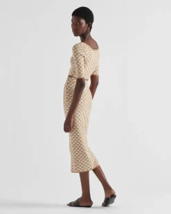 Mujer Prada TEJIDOS DE PUNTO^Jersey De Punto Jacquard De Algodón