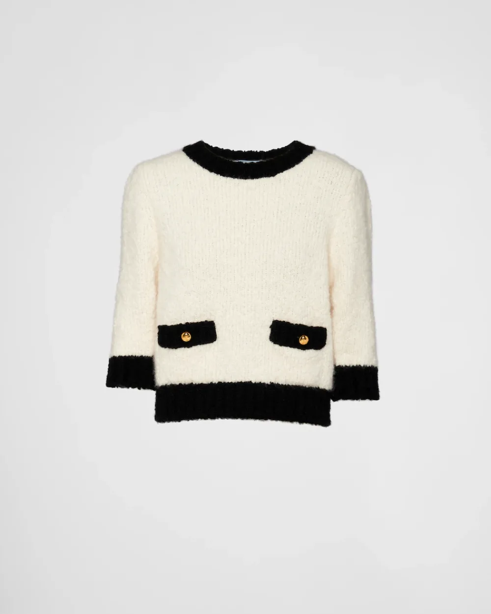 Mujer Prada TEJIDOS DE PUNTO^Jersey De Seda Y Cachemir Con Cuello Redondo