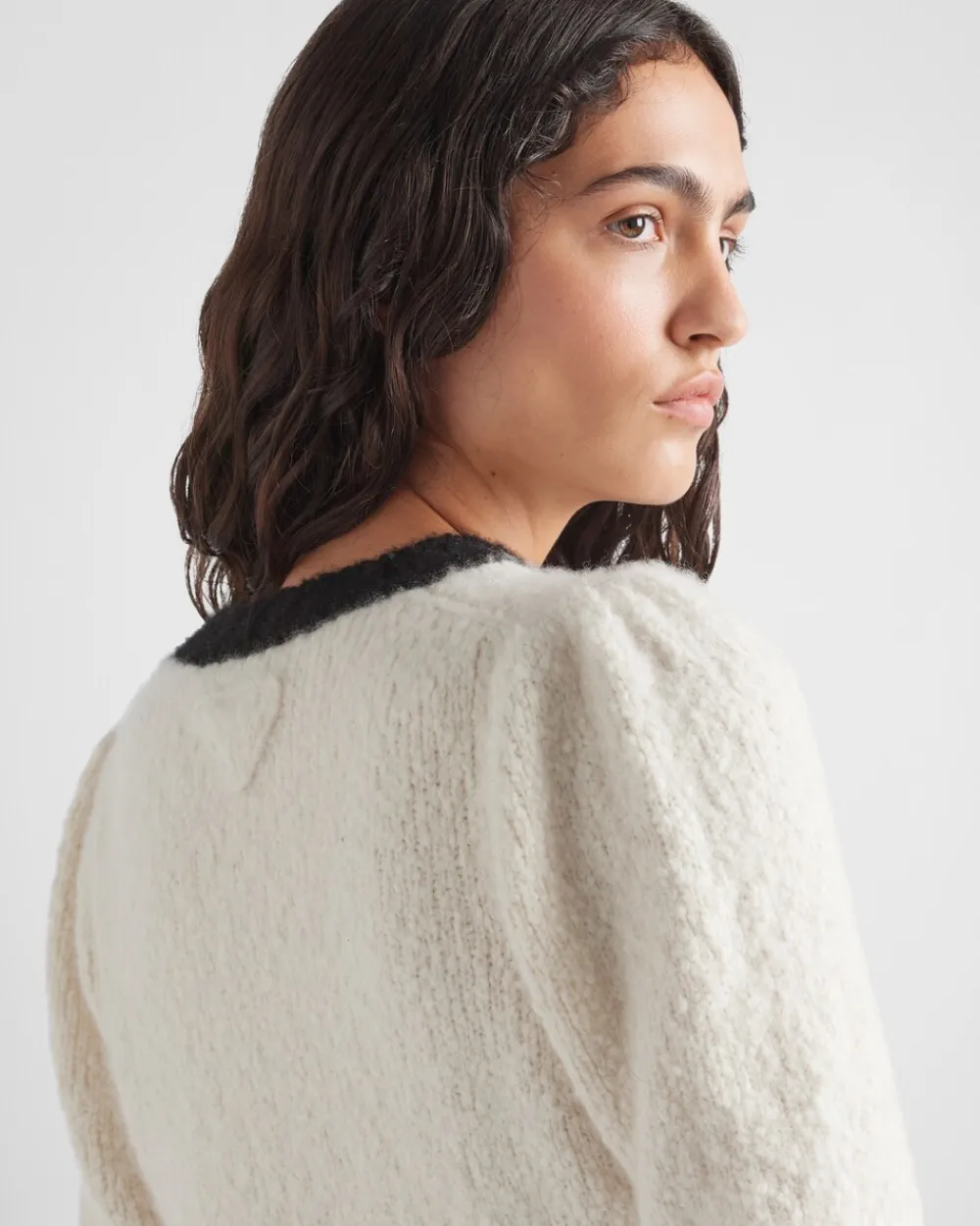 Mujer Prada TEJIDOS DE PUNTO^Jersey De Seda Y Cachemir Con Cuello Redondo