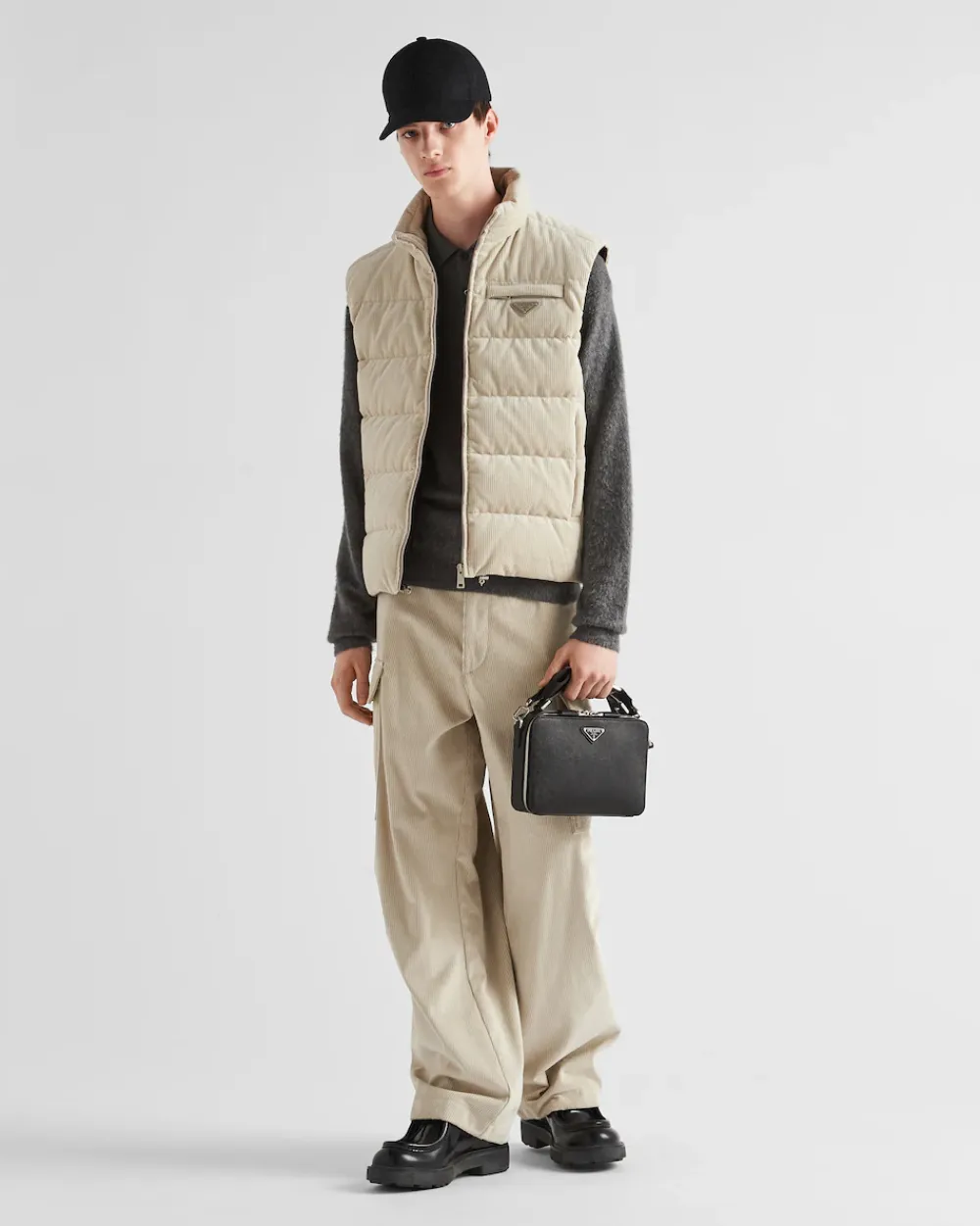 Hombre Prada TEJIDOS DE PUNTO^Jersey Tipo Polo De Cachemir Y Seda
