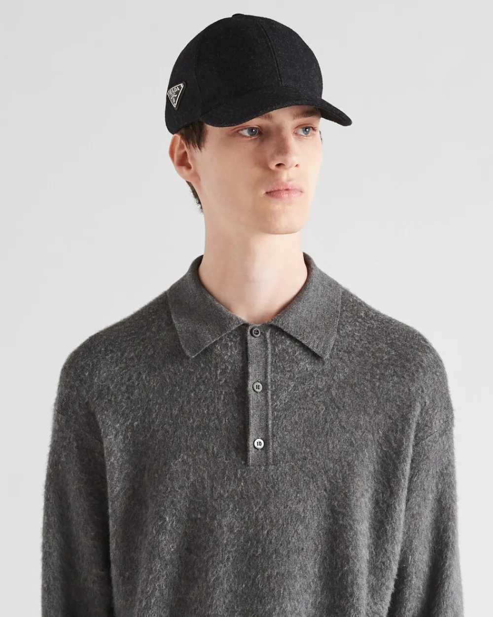 Hombre Prada TEJIDOS DE PUNTO^Jersey Tipo Polo De Cachemir Y Seda