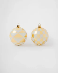 Mujer Prada JUEGOS Y ACCESORIOS PARA EL HOGAR^Juego De Adornos Navideños De Cristal