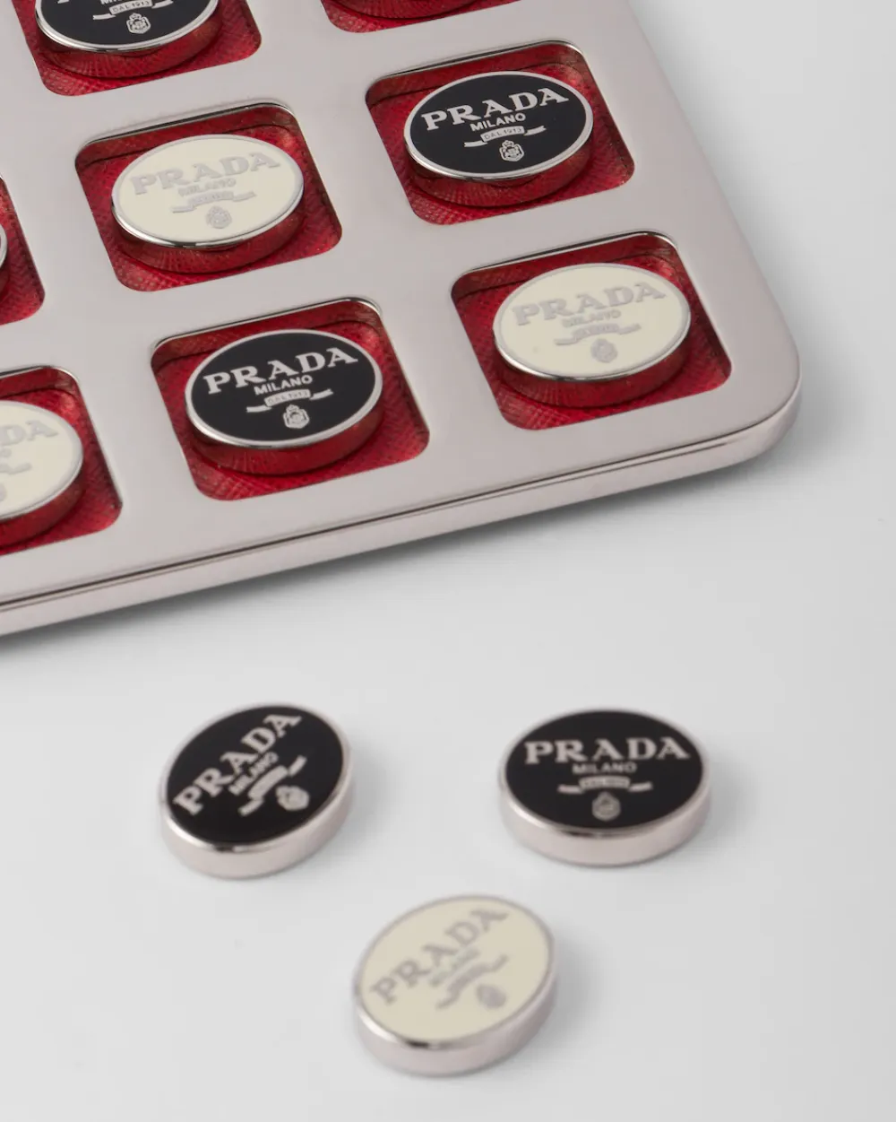 Mujer/Hombre Prada JUEGOS|JUEGOS Y ACCESORIOS PARA EL HOGAR^Juego De Tres En Raya En Piel Saffiano
