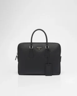 Mujer/Hombre Prada MALETAS|MALETAS^Leather Briefcase