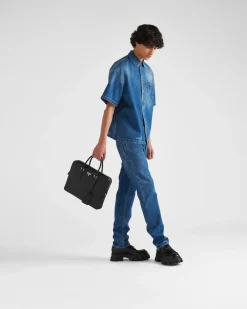 Mujer/Hombre Prada MALETAS|MALETAS^Leather Briefcase