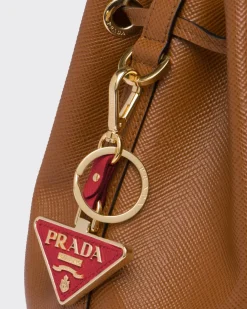 Mujer Prada ACCESORIOS TECNOLÓGICOS Y LLAVEROS^Llavero De Piel Saffiano