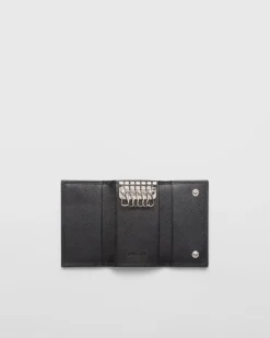 Hombre Prada CARTERAS Y TARJETEROS^Llavero De Piel Saffiano