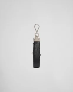 Hombre Prada ACCESORIOS TECNOLÓGICOS Y LLAVEROS^Llavero De Piel Saffiano