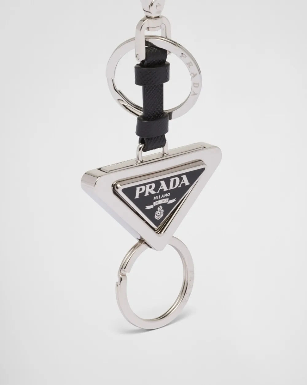 Mujer Prada ACCESORIOS TECNOLÓGICOS Y LLAVEROS^Llavero De Piel Y Metal Divisible
