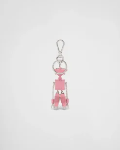 Mujer Prada ACCESORIOS TECNOLÓGICOS Y LLAVEROS^Llavero De Robot De Piel Saffiano