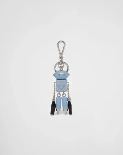Hombre Prada ACCESORIOS TECNOLÓGICOS Y LLAVEROS^Llavero De Robot En Piel Saffiano