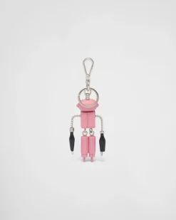 Hombre Prada ACCESORIOS TECNOLÓGICOS Y LLAVEROS^Llavero De Robot En Piel Saffiano