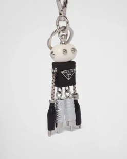 Hombre Prada ACCESORIOS TECNOLÓGICOS Y LLAVEROS^Llavero De Robot En Piel Saffiano