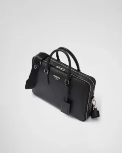 Mujer/Hombre Prada MALETAS|MALETAS^Maletín De Piel Saffiano