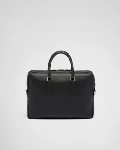 Mujer/Hombre Prada MALETAS|MALETAS^Maletín De Piel Saffiano