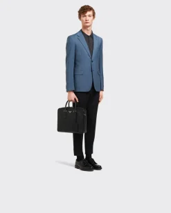 Hombre Prada MALETAS^Maletín De Piel Saffiano
