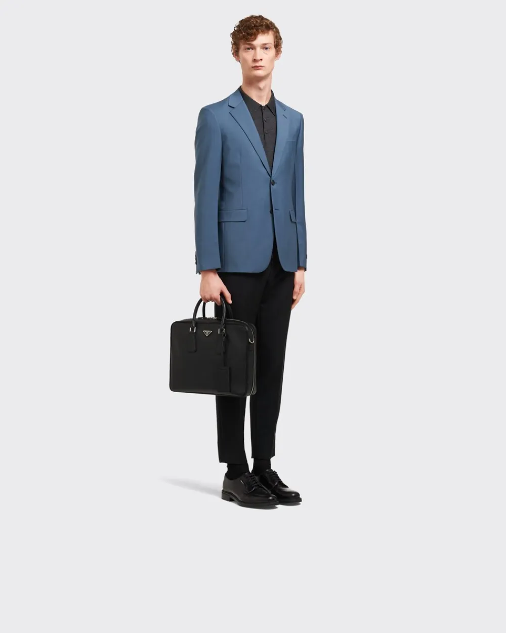 Hombre Prada MALETAS^Maletín De Piel Saffiano