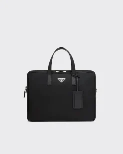 Mujer Prada COLECCIÓN MASCULINA|MALETAS^Maletín De Re-nylon Y Piel Saffiano
