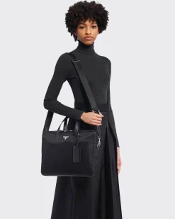 Mujer Prada COLECCIÓN MASCULINA|MALETAS^Maletín De Re-nylon Y Piel Saffiano