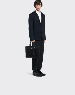 Mujer Prada COLECCIÓN MASCULINA|MALETAS^Maletín De Re-nylon Y Piel Saffiano