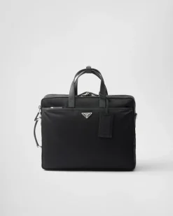 Mujer/Hombre Prada COLECCIÓN MASCULINA|MALETAS^Maletín De Re-nylon Y Piel Saffiano