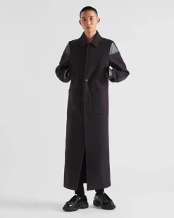 Hombre Prada CHAQUETAS Y ABRIGOS^Maxiabrigo De Mezcla De Lana