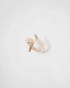 Mujer/Hombre Prada COLECCIÓN DE JOYERÍA ELEGANTE|COLECCIÓN DE JOYERÍA ELEGANTE^Minianillo De Serpiente Eternal Gold En Oro Amarillo Y Diamantes