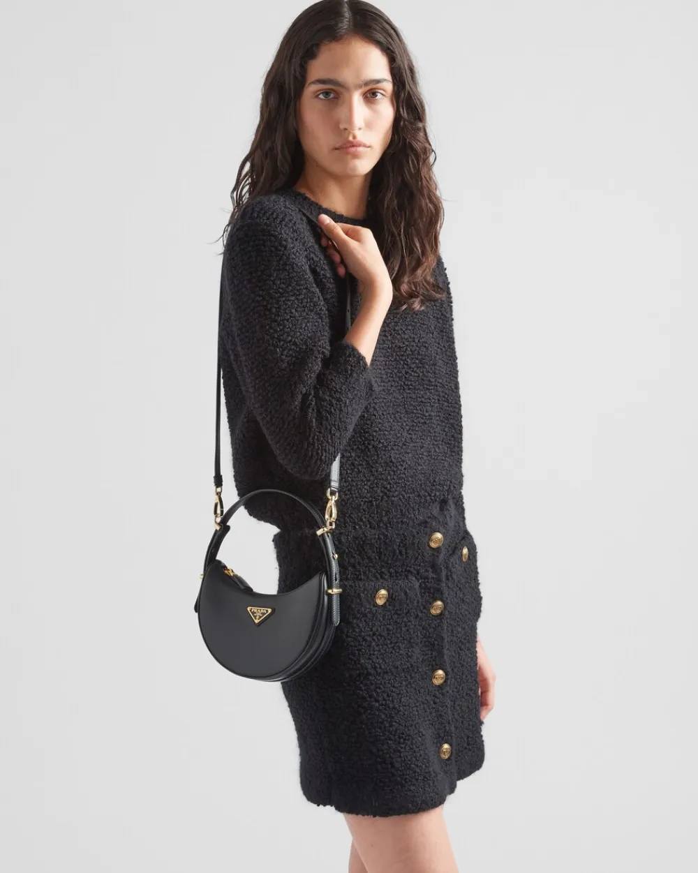 Mujer Prada PRADA ARQUE’|MINIBOLSOS^Minibolso Bandolera Arqué De Piel