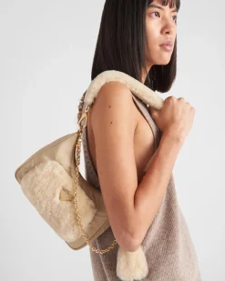 Mujer Prada MINIBOLSOS|MINIBOLSOS^Minibolso De Re-nylon Y Borreguillo