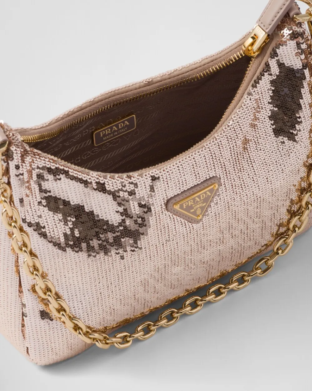 Prada PRADA RE-EDITION^Minibolso De Re-nylon Y Lentejuelas Re-edition