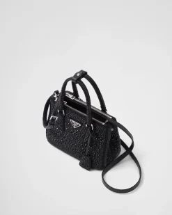 Mujer Prada BOLSOS CON ASA SUPERIOR|BOLSOS CON ASA SUPERIOR^Minibolso Galleria De Satén Y Cristales