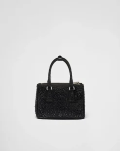 Mujer Prada BOLSOS CON ASA SUPERIOR|BOLSOS CON ASA SUPERIOR^Minibolso Galleria De Satén Y Cristales