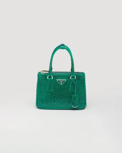 Mujer Prada BOLSOS CON ASA SUPERIOR|BOLSOS CON ASA SUPERIOR^Minibolso Galleria De Satén Y Cristales