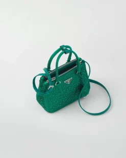Mujer Prada BOLSOS CON ASA SUPERIOR|BOLSOS CON ASA SUPERIOR^Minibolso Galleria De Satén Y Cristales