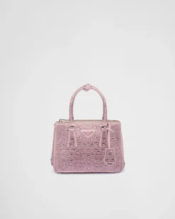 Mujer Prada BOLSOS CON ASA SUPERIOR|BOLSOS CON ASA SUPERIOR^Minibolso Galleria De Satén Y Cristales