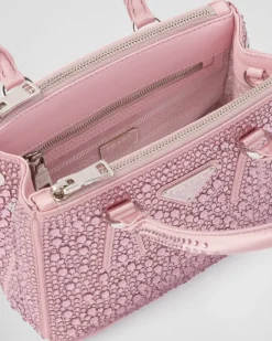 Mujer Prada BOLSOS CON ASA SUPERIOR|BOLSOS CON ASA SUPERIOR^Minibolso Galleria De Satén Y Cristales