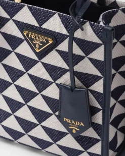 Mujer Prada BOLSOS CON ASA SUPERIOR|BOLSOS CON ASA SUPERIOR^Minibolso Symbole De Tela Bordada