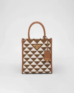 Mujer Prada BOLSOS CON ASA SUPERIOR|BOLSOS CON ASA SUPERIOR^Minibolso Symbole De Tela Bordada