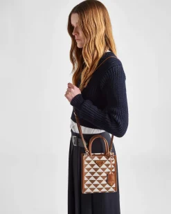 Mujer Prada BOLSOS CON ASA SUPERIOR|BOLSOS CON ASA SUPERIOR^Minibolso Symbole De Tela Bordada
