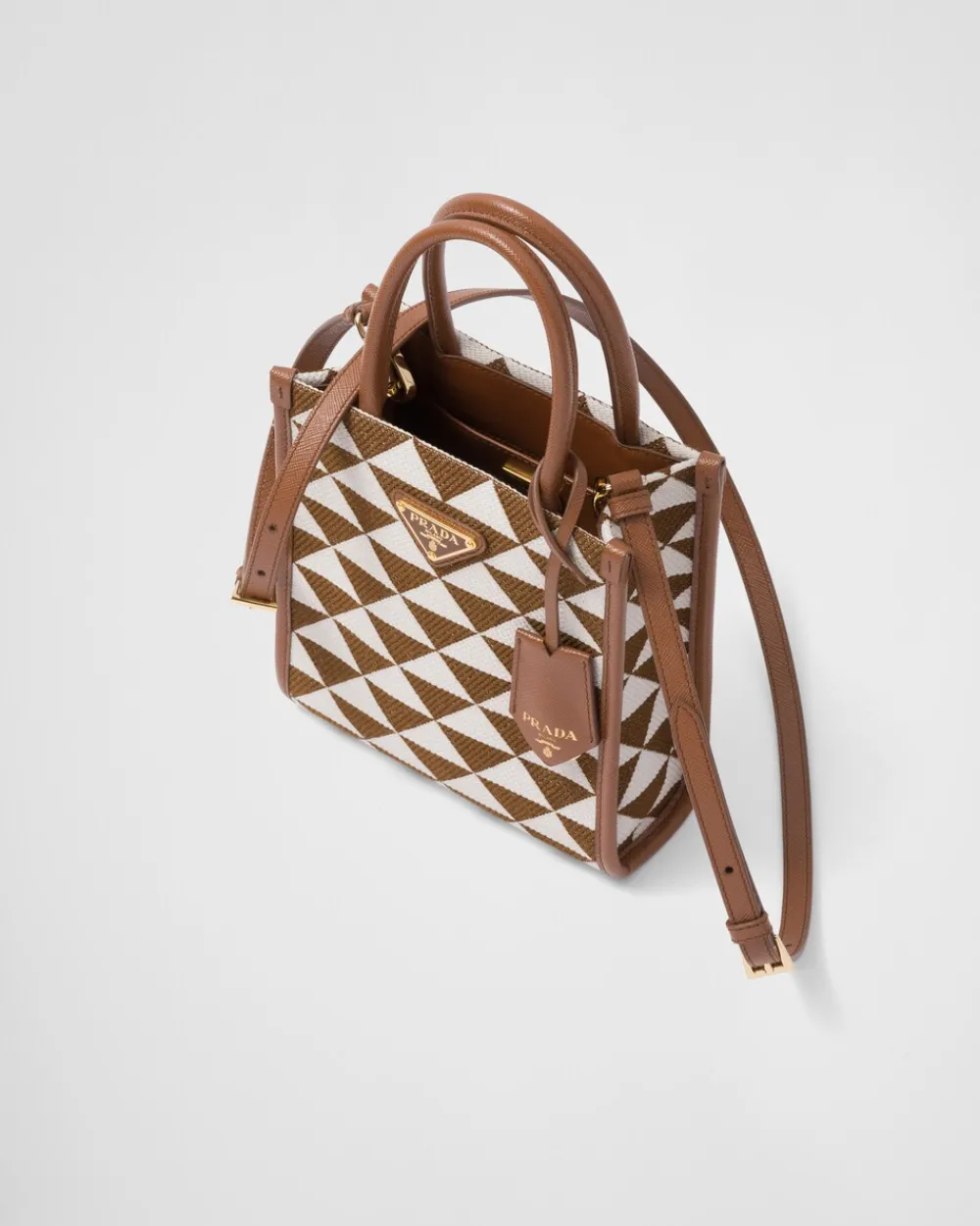 Mujer Prada BOLSOS CON ASA SUPERIOR|BOLSOS CON ASA SUPERIOR^Minibolso Symbole De Tela Bordada