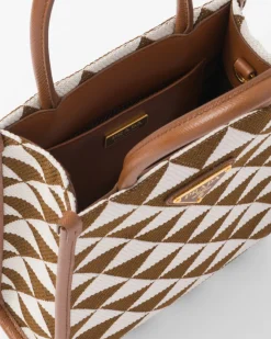 Mujer Prada BOLSOS CON ASA SUPERIOR|BOLSOS CON ASA SUPERIOR^Minibolso Symbole De Tela Bordada